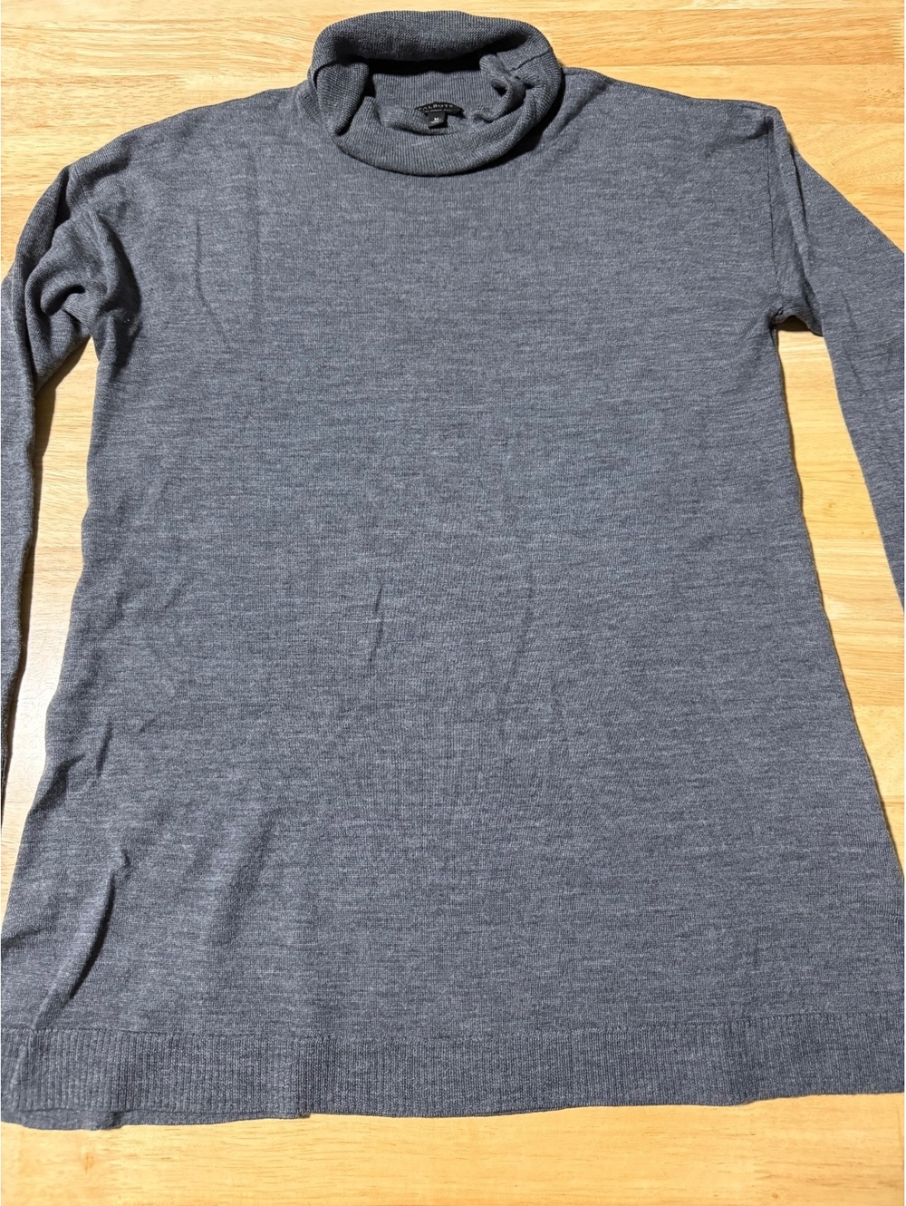 Talbots Women’s Medium Gray Pure Merino Wool Turtleneck Sweater